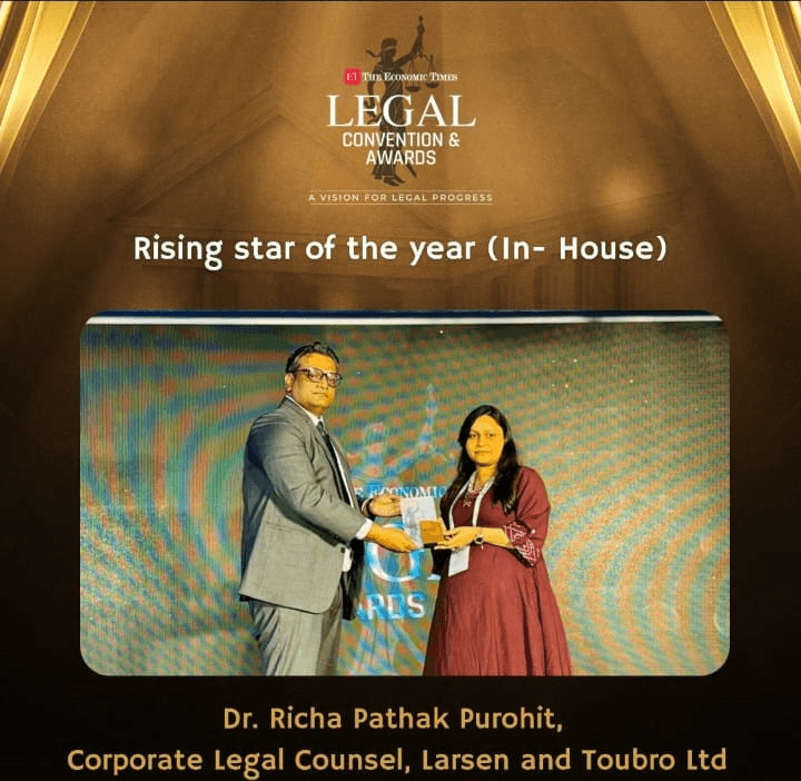 Richa Pathak won Rising Star of the Year for corporate legal excellence.