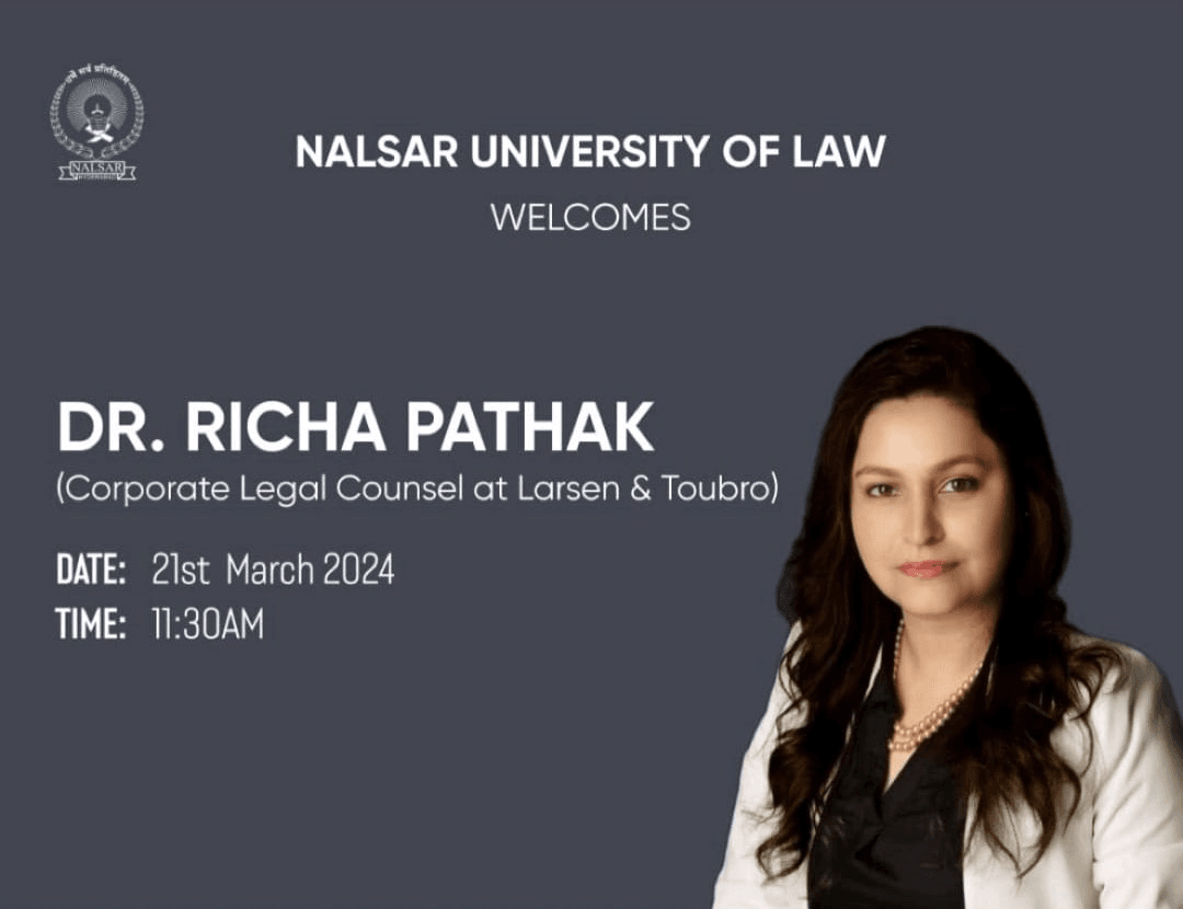 Richa Pathak at  NALSAR 