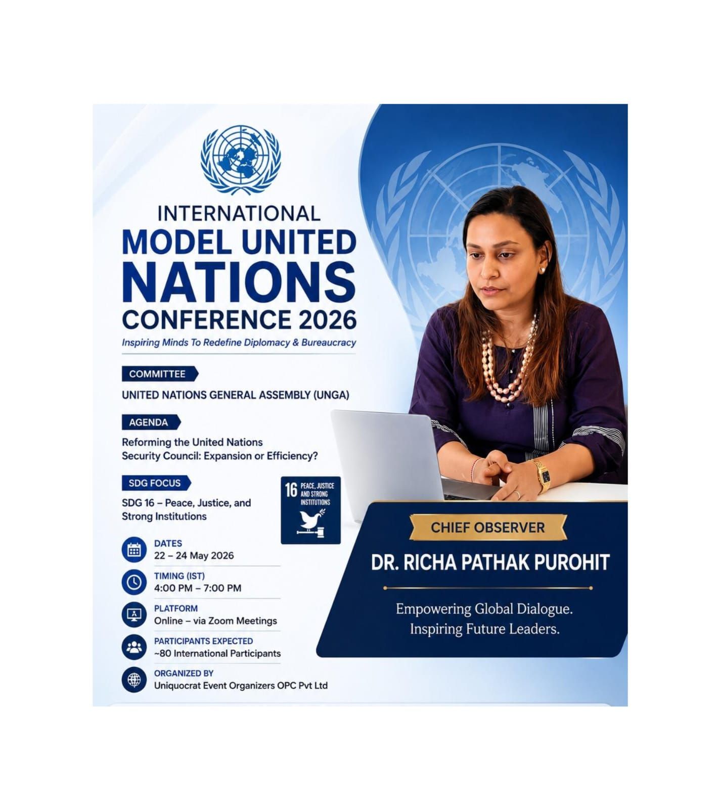International Model United Nations Conference 2026 – Inspiring Future Diplomats & Global Leaders
